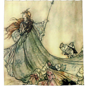 "Queen of the Fairies" von Arthur Rackham Duschvorhang