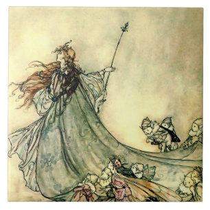 "Queen of the Fairies" von Arthur Rackham Fliese