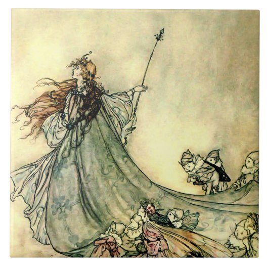 "Queen of the Fairies" von Arthur Rackham Fliese (Vorderseite)