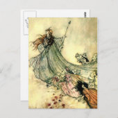"Queen of the Fairies" von Arthur Rackham Postkarte (Vorne/Hinten)