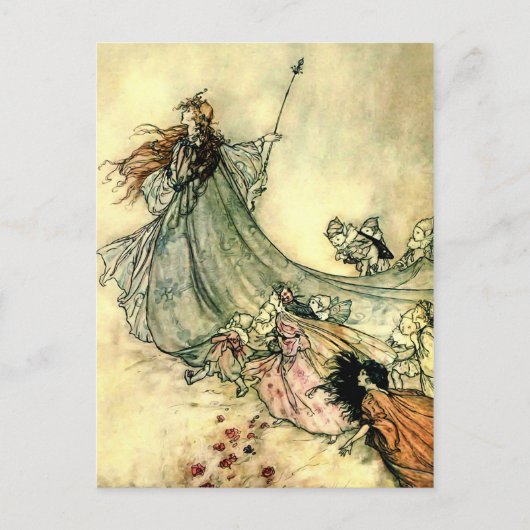 "Queen of the Fairies" von Arthur Rackham Postkarte (Vorderseite)