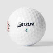 Queen of the Green monogram golfer pink Golfball (Logo)