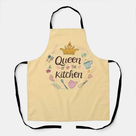 Queen of the Kitchen Charming Design Schürze (Vorderseite)