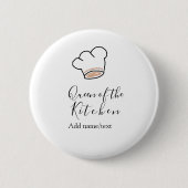 Queen of the kitchen chef cooking add name crown  button (Vorderseite)