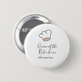 Queen of the kitchen chef cooking add name crown button (Vorne & Hinten)