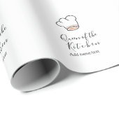 Queen of the kitchen chef cooking add name crown  geschenkpapier (Rolleneckpunkt)