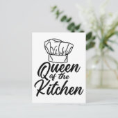 Queen Of The Kitchen Cooking Lover Funny Chef Postkarte (Stehend Vorderseite)