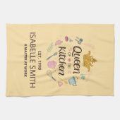 Queen of the Kitchen Custom Name Design Geschirrtuch (Horizontal)