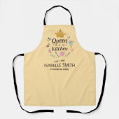 Queen of the Kitchen Custom Name Design Schürze (Vorderseite)