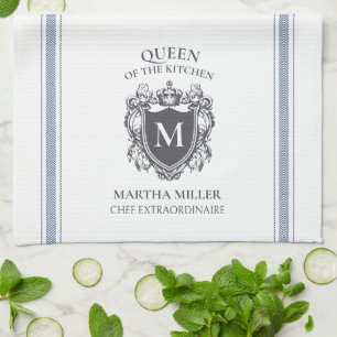 Queen of the Kitchen Customized Name Monogram Geschirrtuch