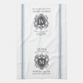 Queen of the Kitchen Customized Name Monogram Geschirrtuch (Vertikal)