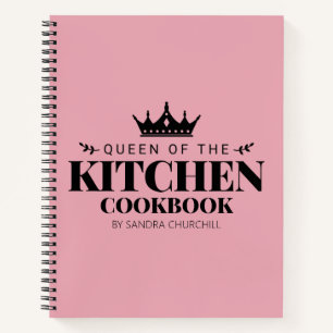 Queen of The Kitchen Kochbook Rezept Personalisier Notizblock