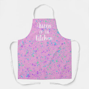 Queen of the Kitchen Pink Splattered Schürze