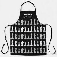 Queen of the Kitchen Schach Schwarz-weißes Muster 