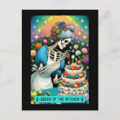 Queen of the Kitchen Tarot Card Postcard Postkarte (Vorderseite)