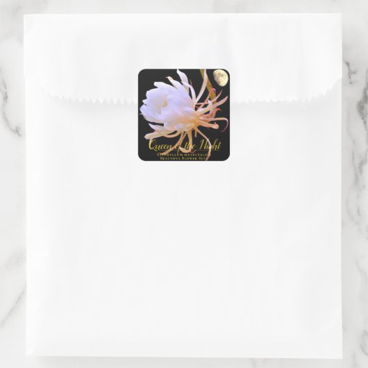 Queen of the Night Quadratischer Aufkleber (Tasche)