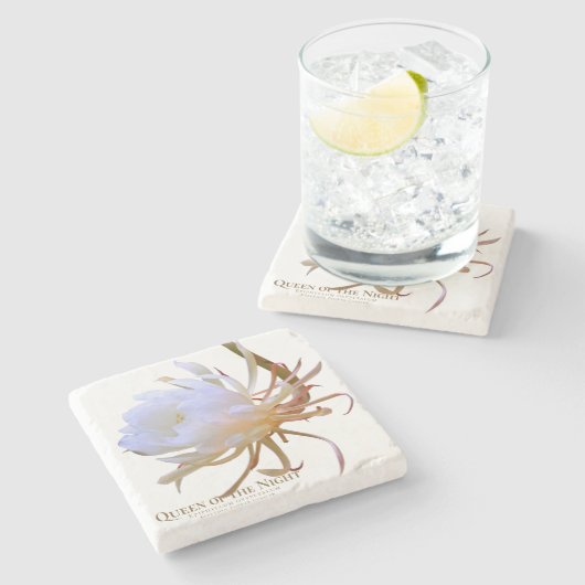 Queen of the Night Steinuntersetzer (Seitenansicht)