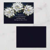 Queen of the Night White Blume Danke Mitteilungskarte (Vorne/Hinten)