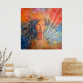 "Queen of the Ocean" Radiant Spirit Art Poster (Küche)