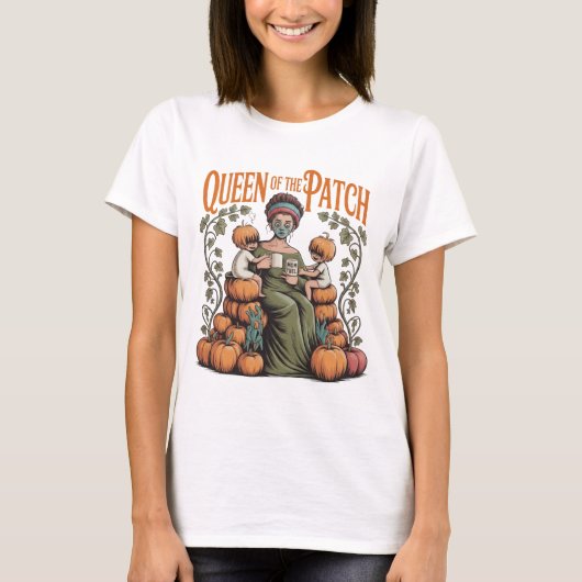 Queen of the Patch Mom T-Shirt Fall Pumpkin (Vorderseite)