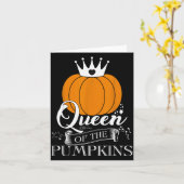 Queen Of The Pumpkins Halloween Karte (Gelbe Blume)