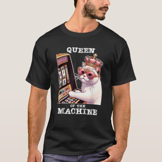 Queen of the Slot Machine Casino - Spielautomat T-Shirt (Vorderseite)