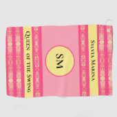 Queen of the Swing Pink Golfhandtuch (Horizontal)