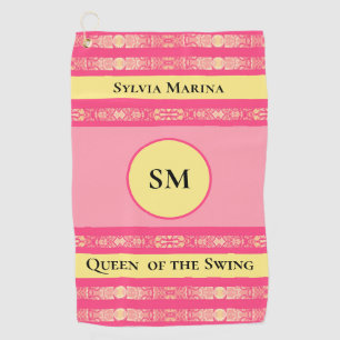 Queen of the Swing Pink  Golfhandtuch