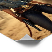 Queen of the Wild West - Fearless Cowgirl Poster (Ecke)