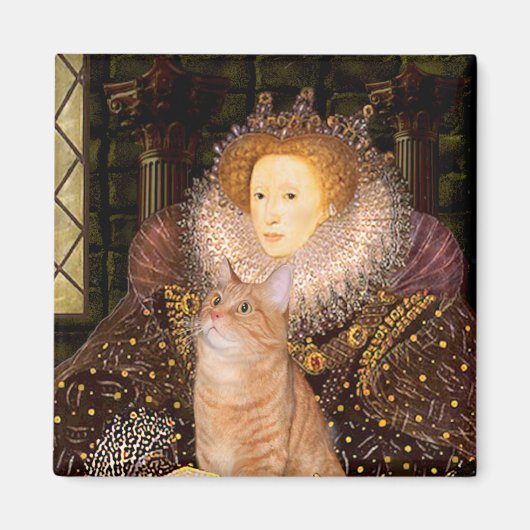 Queen - Orange Tabby Katze 46 Magnet (Vorne)