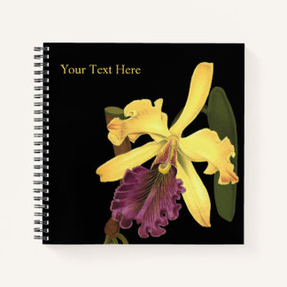 Queen Orchid Black Notebook Notizblock