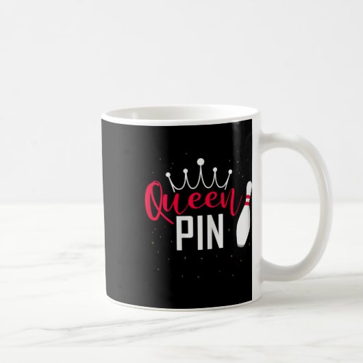 Queen Pin Shirt Bowler Bowling League For Bowling Kaffeetasse (Rechts)