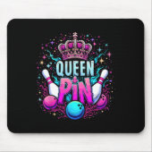 Queen Pin Shirt Bowler Bowling League For Bowling  Mousepad (Vorne)
