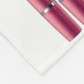 Queen pink weiße Fleecedecke (Ecke)