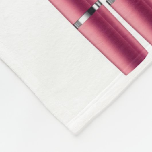 Queen pink weiße Fleecedecke (Ecke)