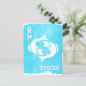 Queen Pisces Horoscope Star Sign Zodiac Birthday Postkarte (Stehend Vorderseite)