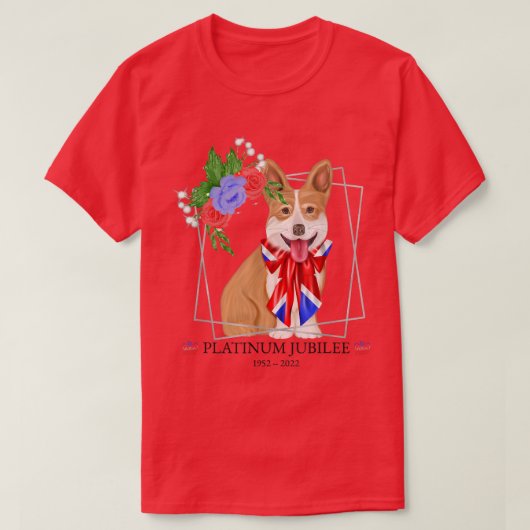 Queen Platinum Jubilee CorgiQueens Jubilee T-Shirt (Design vorne)