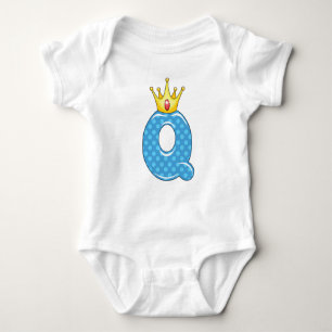 Queen - Q Alphabet mit Krone Baby Strampler