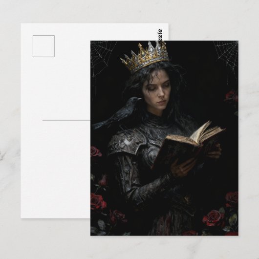 Queen Reading a Book Postkarte (Vorne/Hinten)