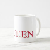 Queen Red Crown - anpassbare Hintergrundfarbe Kaffeetasse (VorderseiteRechts)