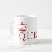 Queen Red Crown - anpassbare Hintergrundfarbe Kaffeetasse (Vorderseite Links)