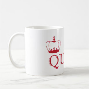 Queen Red Crown - anpassbare Hintergrundfarbe Kaffeetasse