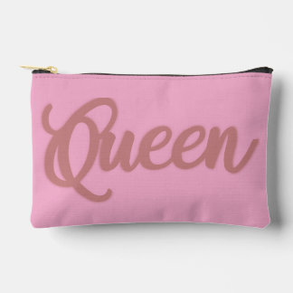 Queen Rose Gold Calligraphy Design Zubehörtasche