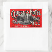 Queen’s Hotel (Nizza) Rechteckiger Aufkleber (Tasche)