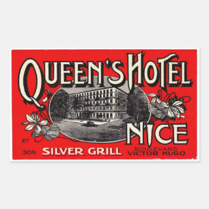 Queen’s Hotel (Nizza) Rechteckiger Aufkleber