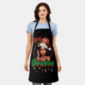 Queen Santa Claus American African Christmas Women Schürze (Getragen)