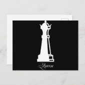 Queen Schach Piece Halloween Kostümschach Lover Ankündigungspostkarte (Vorne/Hinten)