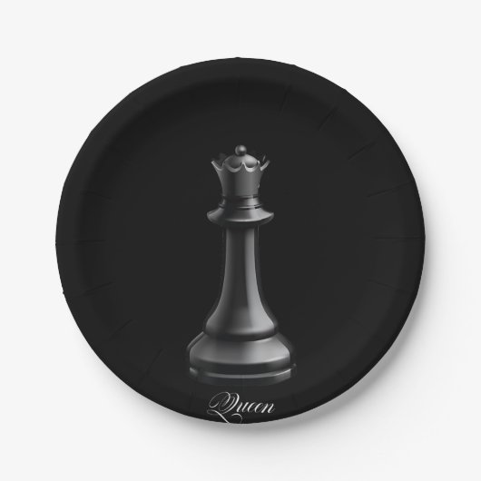 Queen Schach Piece Halloween Kostümschach Lover Pappteller (Vorderseite)