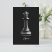 Queen Schach Piece Halloween Kostümschach Lover RSVP Karte (Stehend Vorderseite)