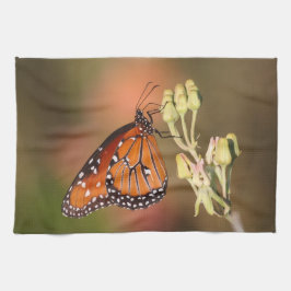 Queen-Schmetterling auf einem Ast Küchentuch